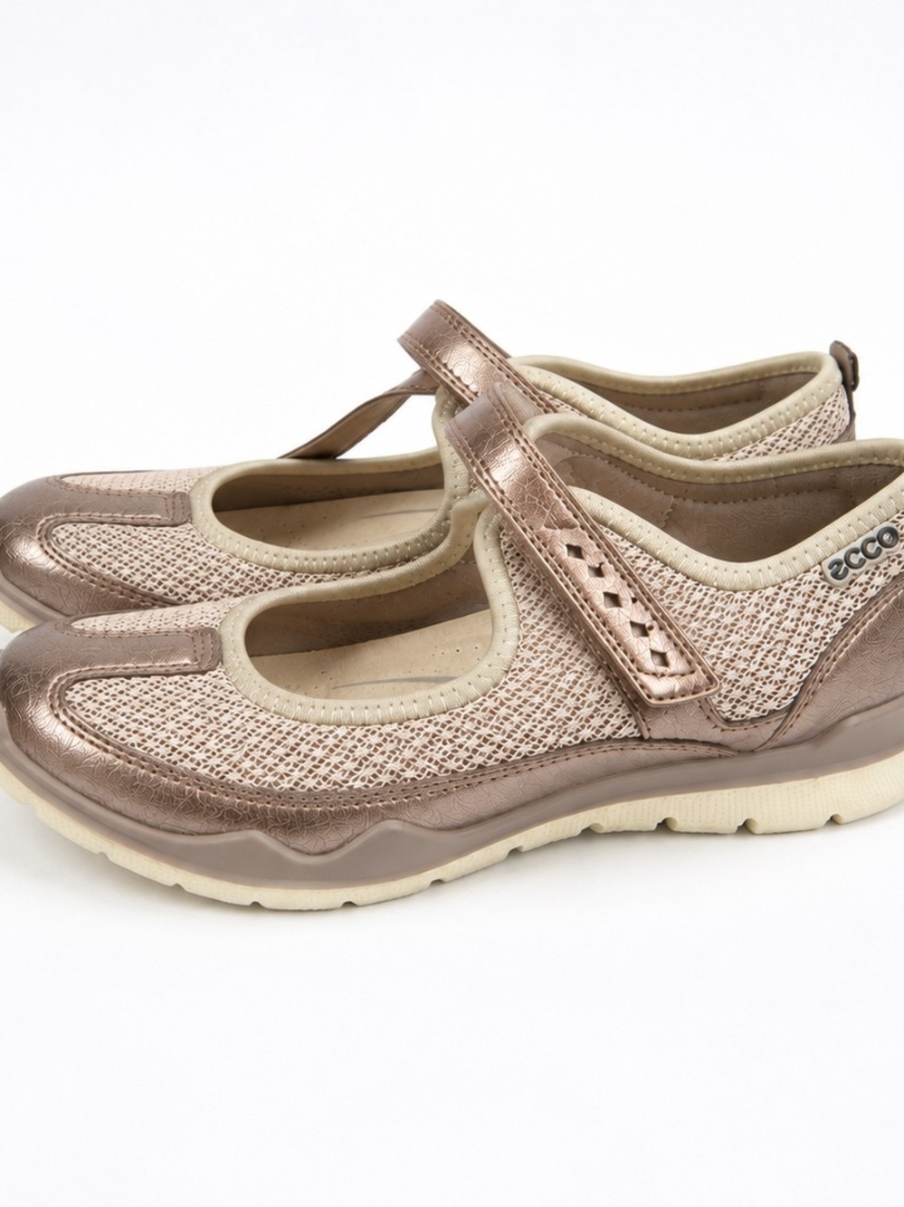 ECCO Rose Gold Mary Jane Comfort Shoes EU 38 Fits US 7.5-8